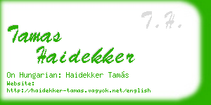 tamas haidekker business card